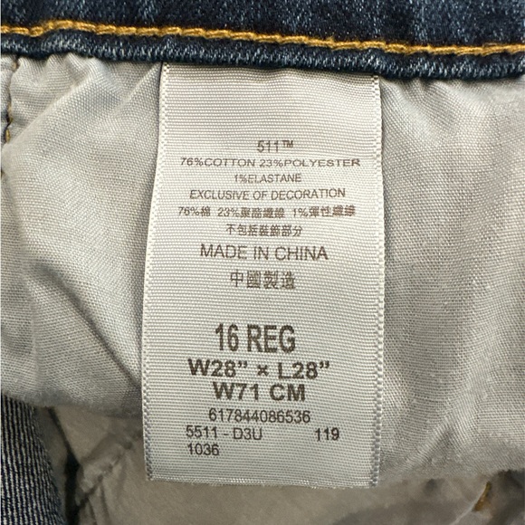 LEVI’S Men’s 511 Slim W28” L28” - Picture 4 of 6